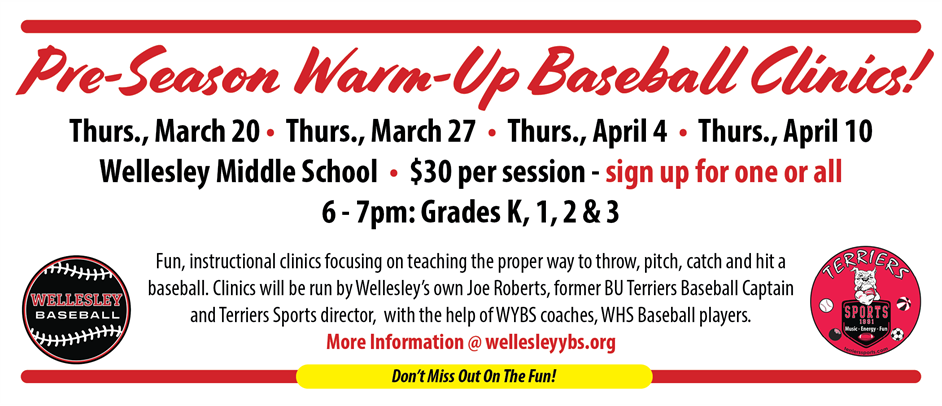 Warm-Up Baseball Clinics - Register Now!